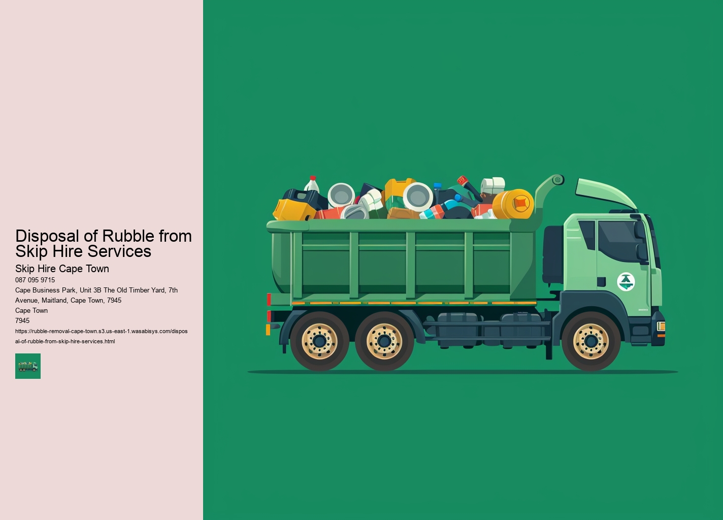 Disposal of Rubble from Skip Hire Services