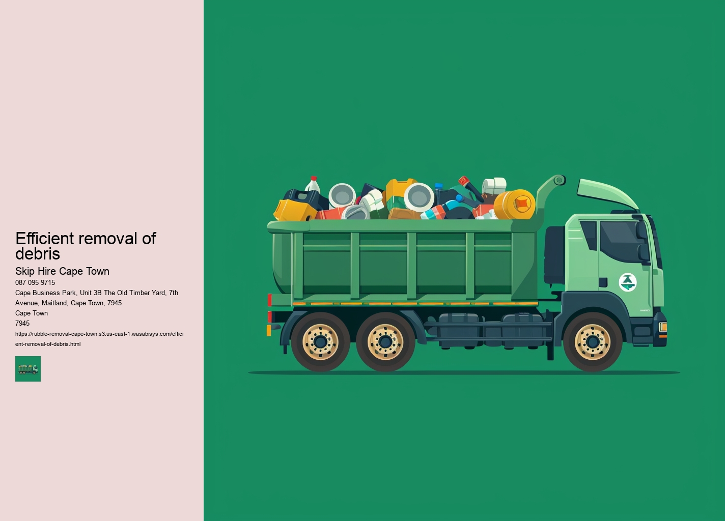 Efficient removal of debris